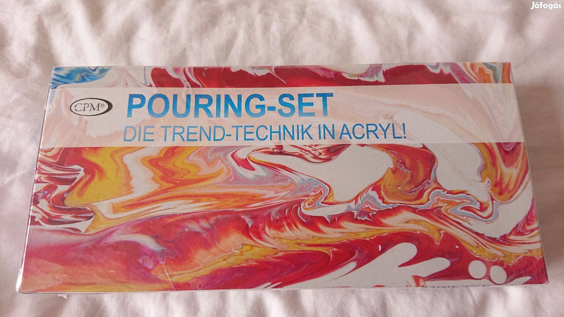 Pouring-Set akrilfesték 6 db szín 100 ml-es flakon, új