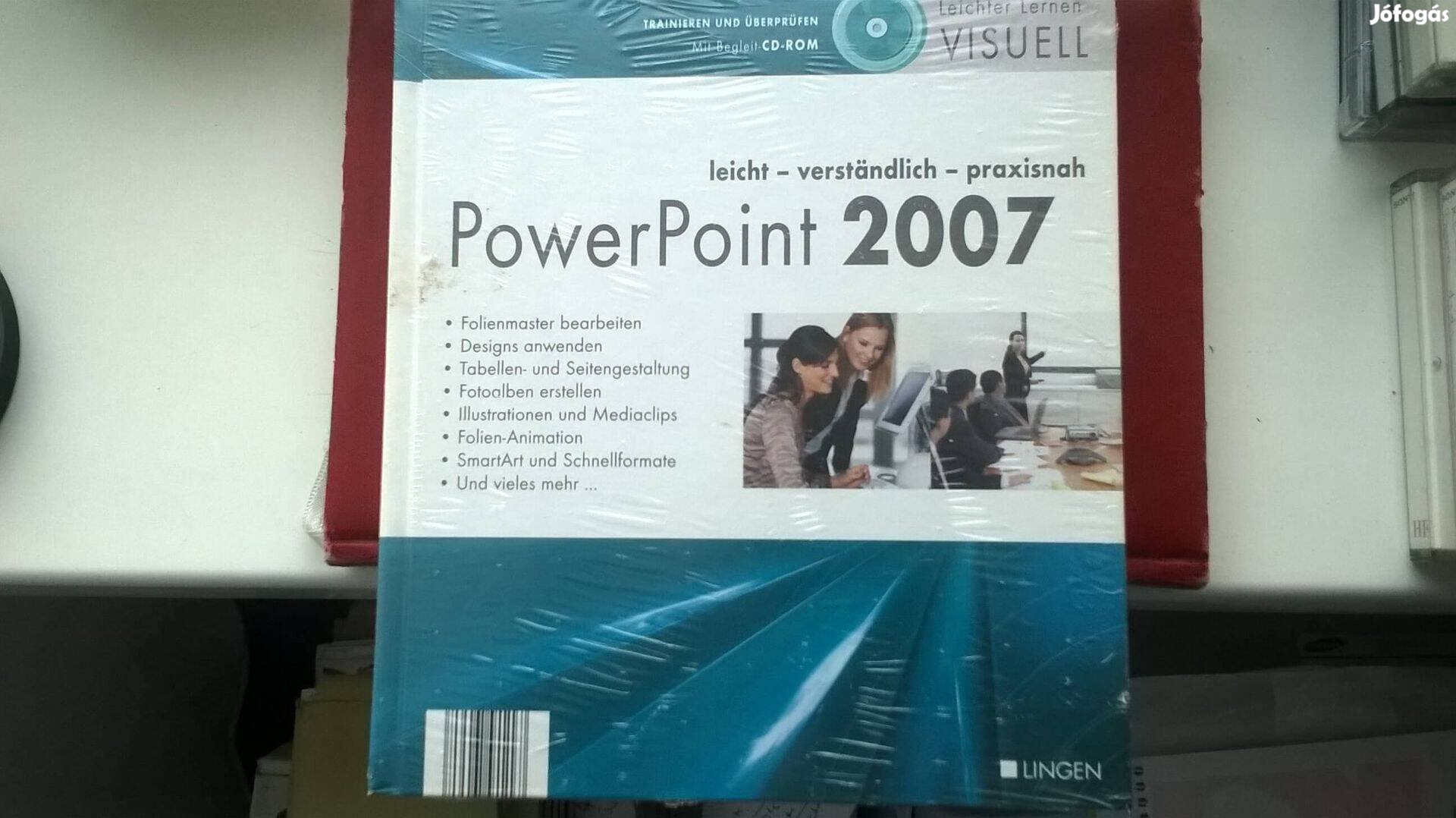 Power Point 2007, német nyelvű , bontatlan ,fóliás könyv CD-vel