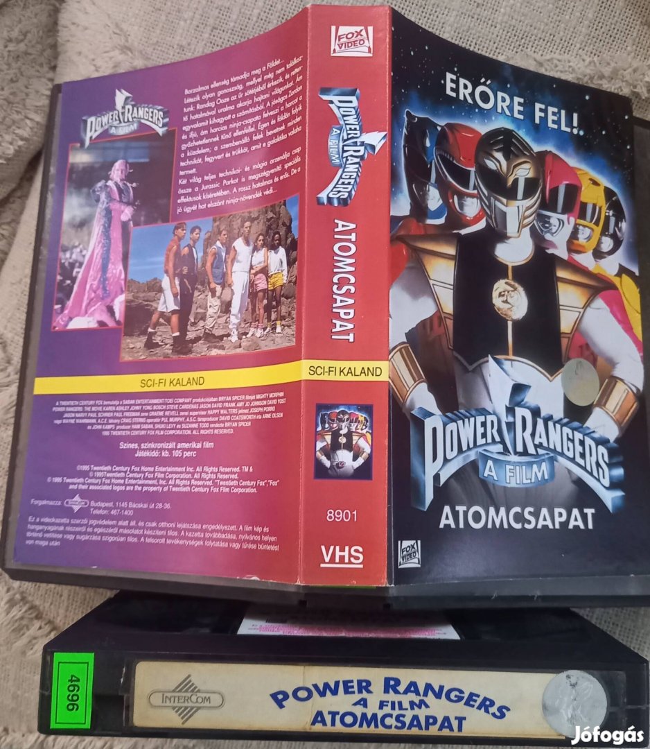 Power Ranger - Atomcsapat - sci- fi vhs- nagytok