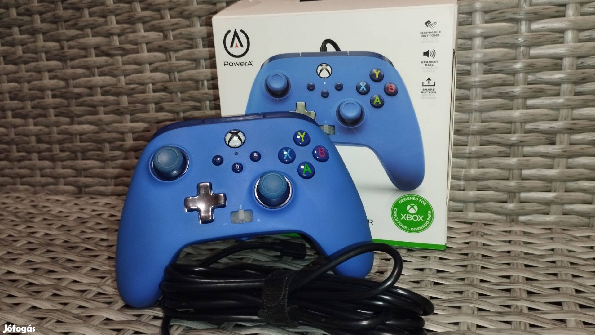 Powera Enhanced Wired Controller - kék Xbox One/Series S/X Windows PC