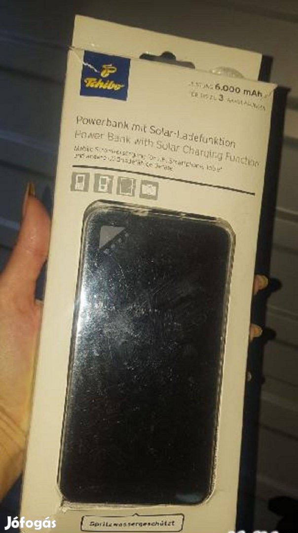 Powerbank napelemes töltő funkcióval, Új! Öko, környezetbará