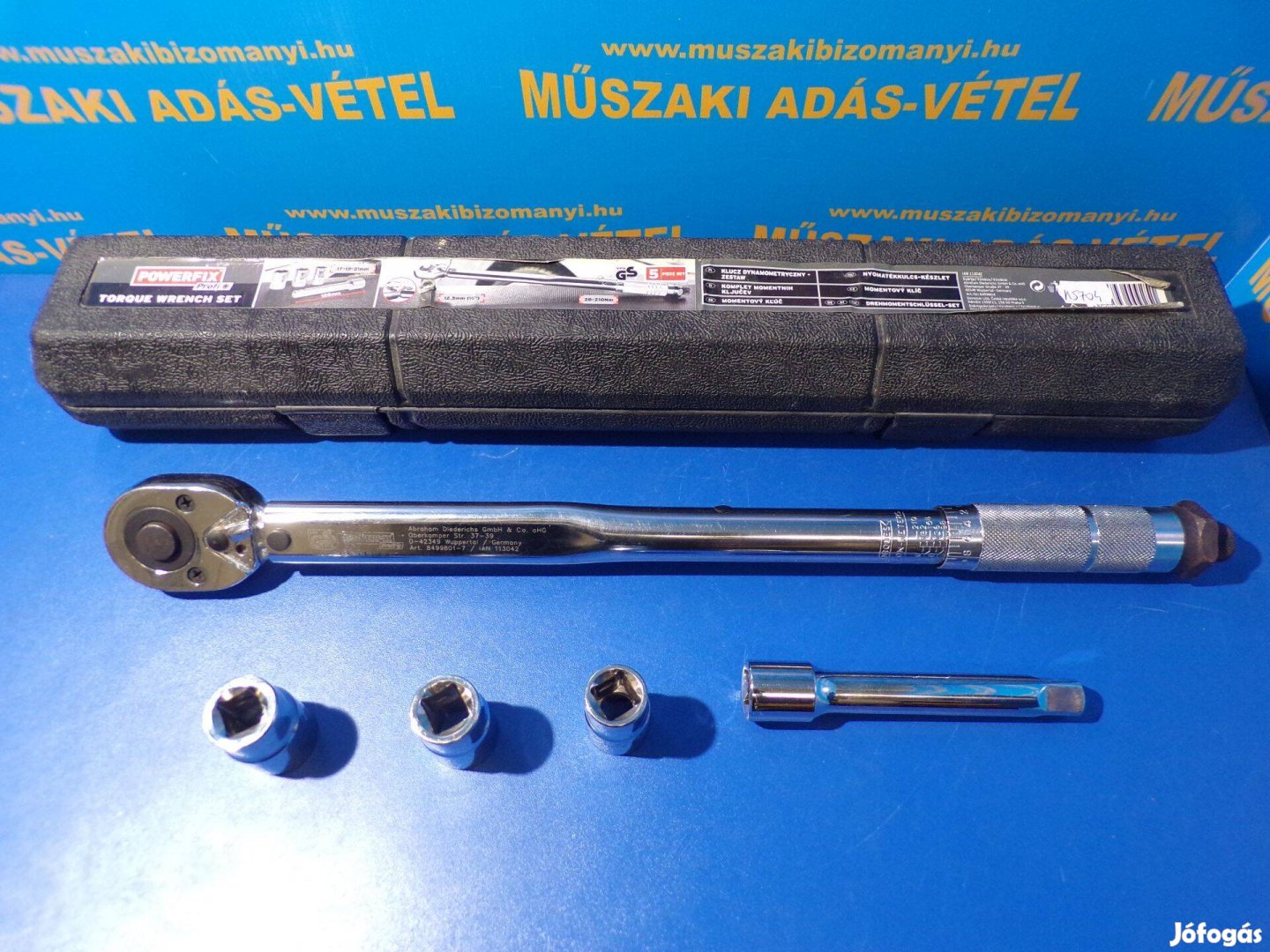 Powerfix Nyomatékkulcs készlet 3 darab dugókulccsal