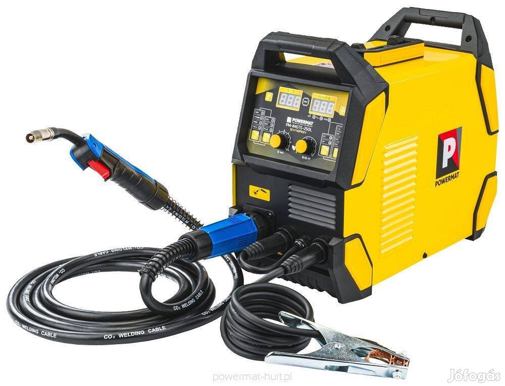 Powermat 250A MIG-MAG/Flux/MMA/TIG Co2 szinergikus hegesztőgép 2évgari