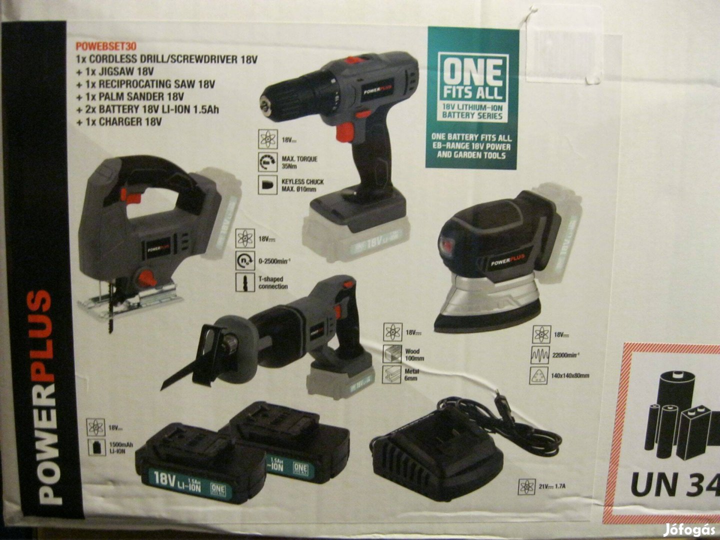Powerplus Power Plus 7 részes akkumulátoros kéziszerszám szett 18V