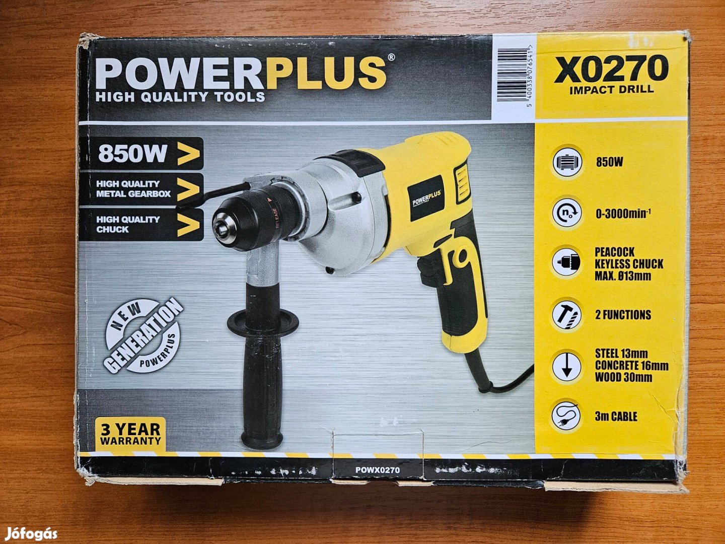 Powerplus Powx0270 fúró-ütvefúró 850W