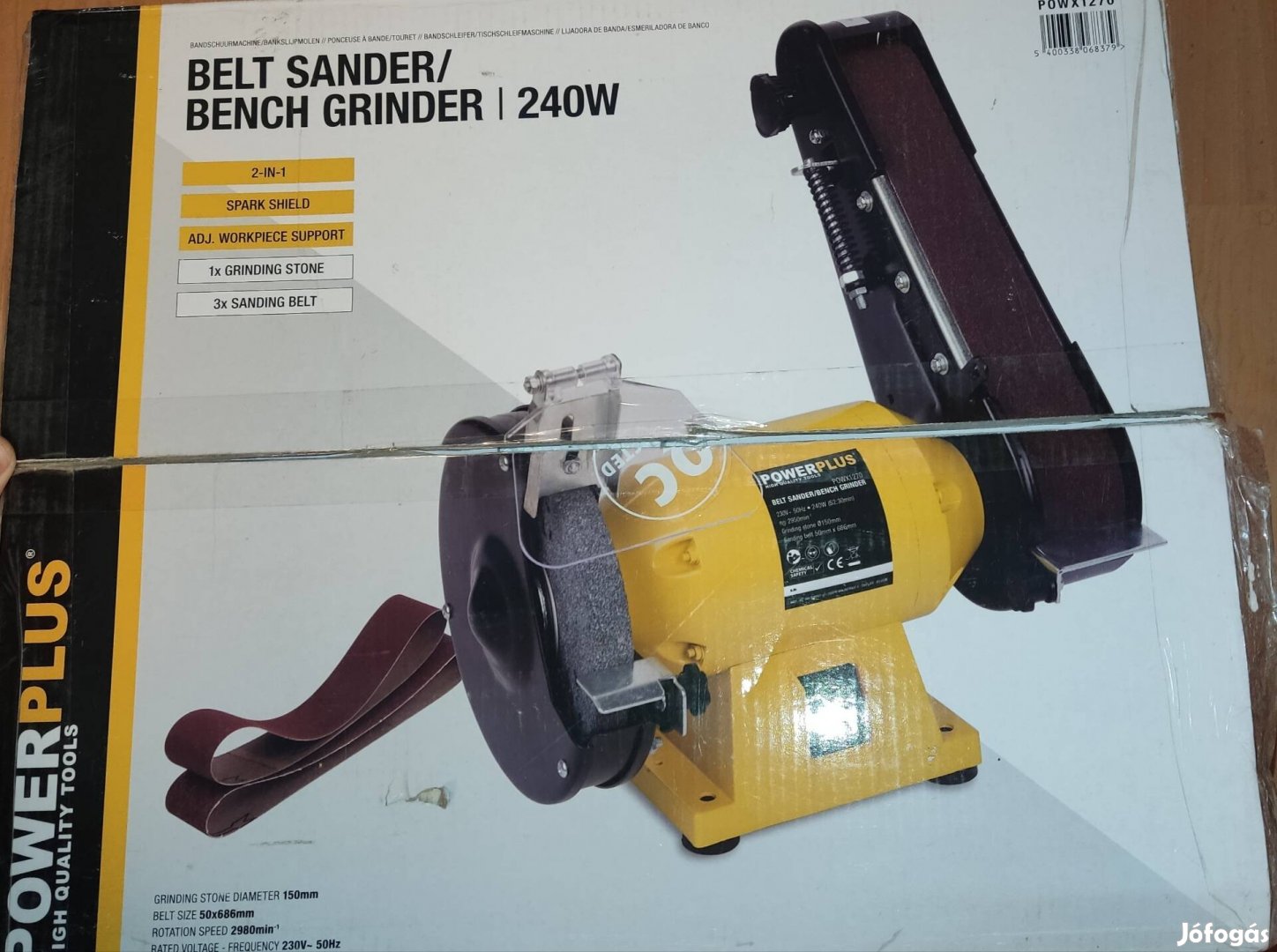 Powerplus Powx1270 Kombinált szalagcsiszoló köszörű 240W