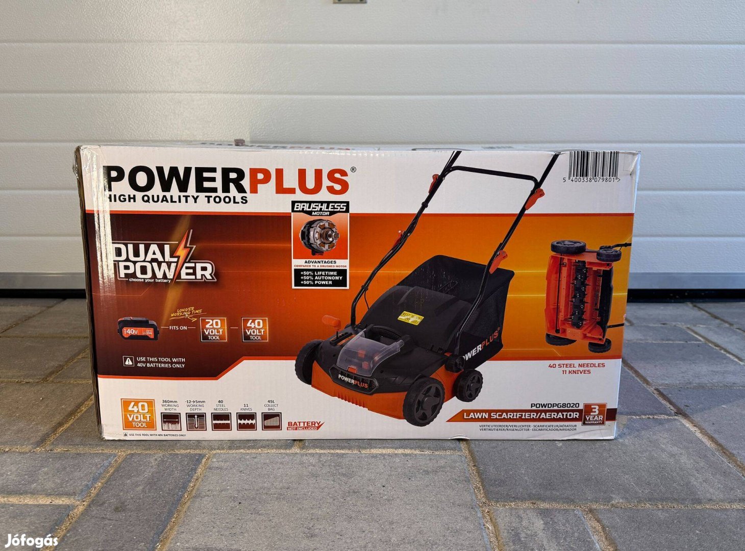 Powerplus akkumulátoros gyepszellőztető Új