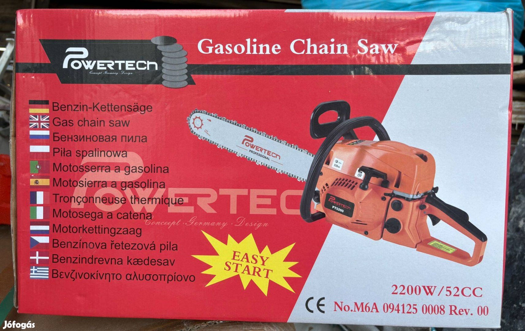 Powertech PT5200 benzines láncfűrész