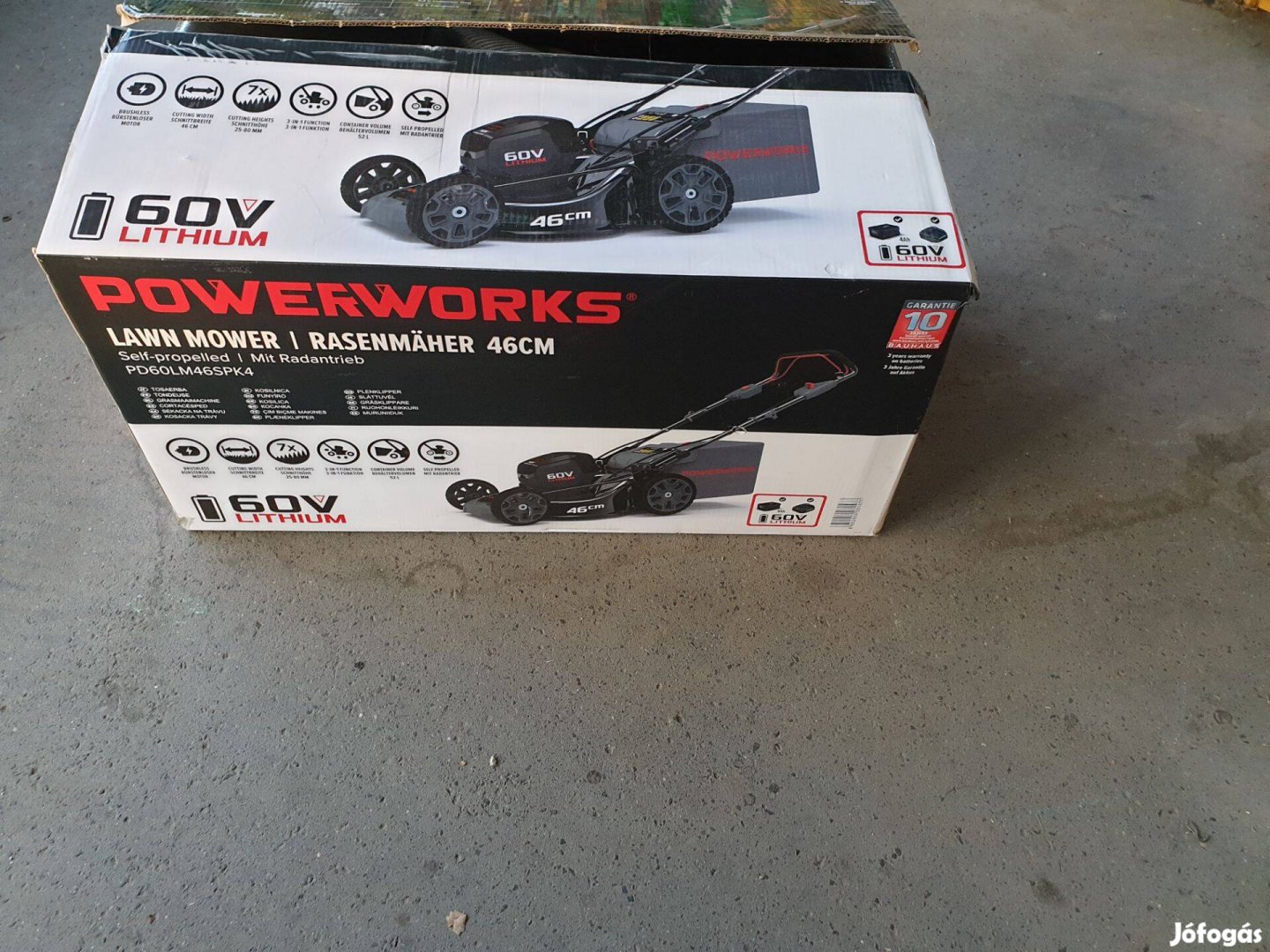 Powerworks 60V önjáró fűnyíró