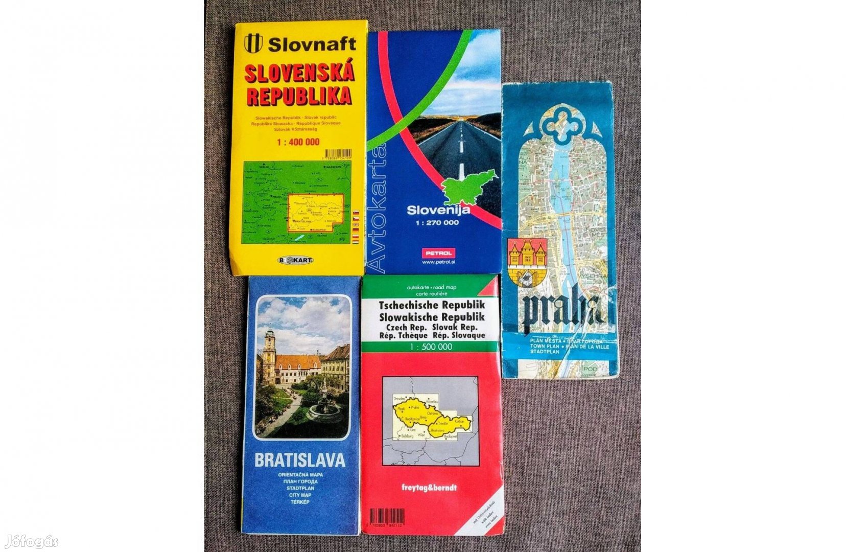 Prága Csehország Szlovákia Pozsony Utikönyv Térkép sok ké