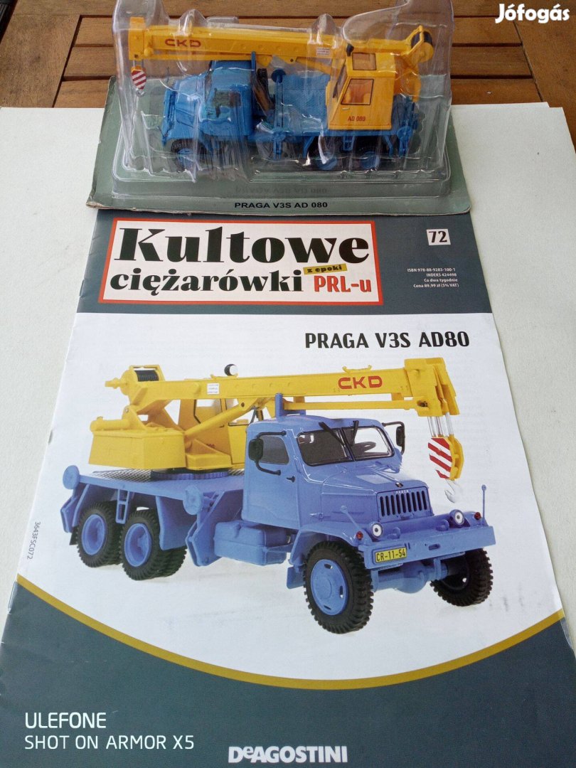 Praga V3S Ad 080 daru modell Deagoostini 1:43 Új!!! Bontatlan!!!