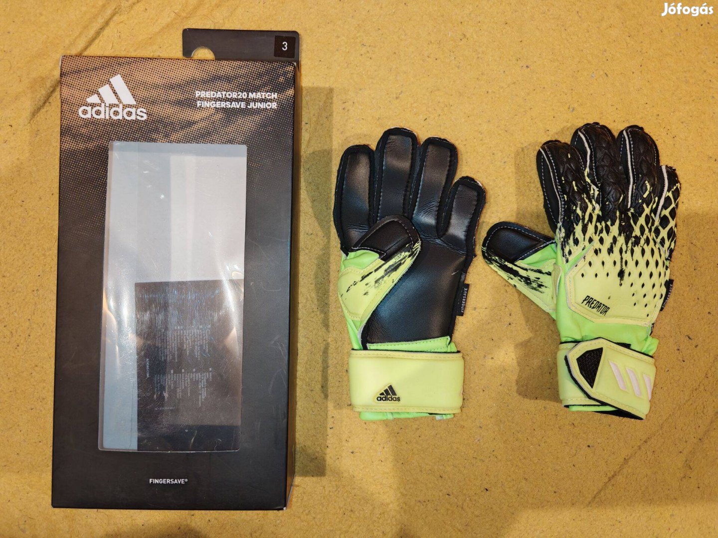 Predator Match adidas zöld fekete ujjmerevítős gyerek