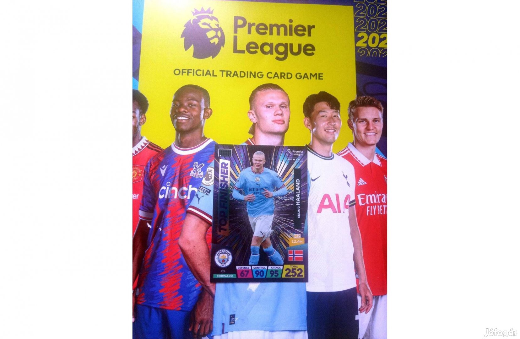 Premier League 2023 Adrenalyn Top Finisher Haaland kártya