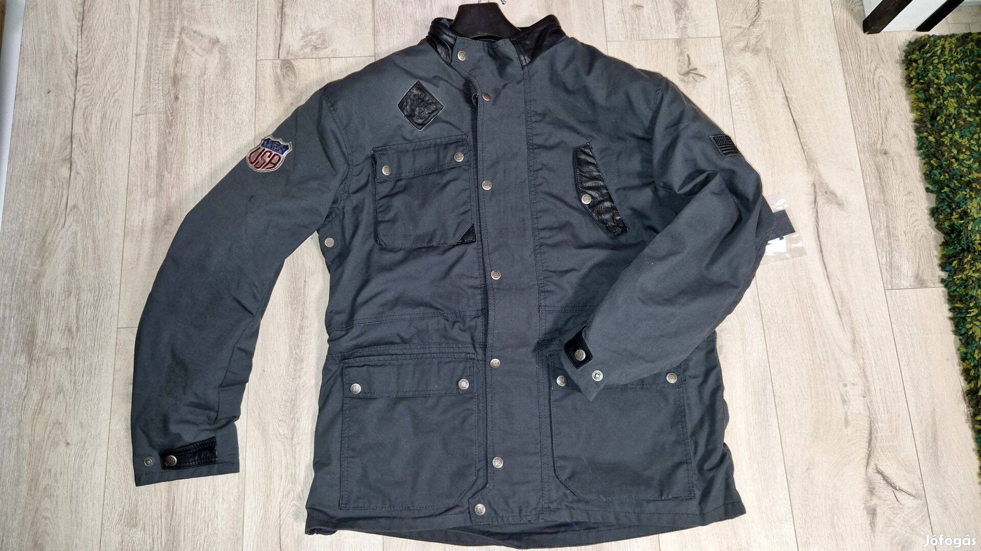 Prémium Escape USA Heritage viaszbőr marhabőr motoros kabát dzseki wax