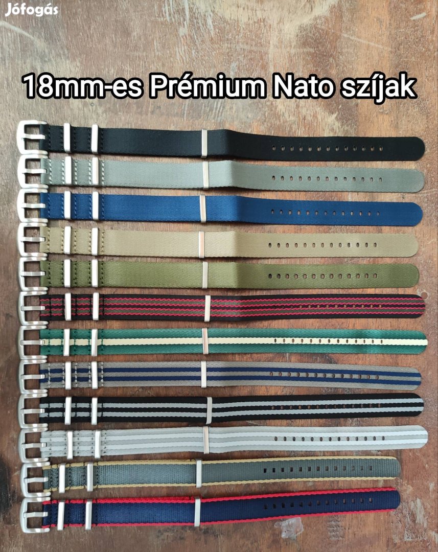 Prémium Nato szíjak - 18, 20 és 22 mm szélességben - Nagy választék
