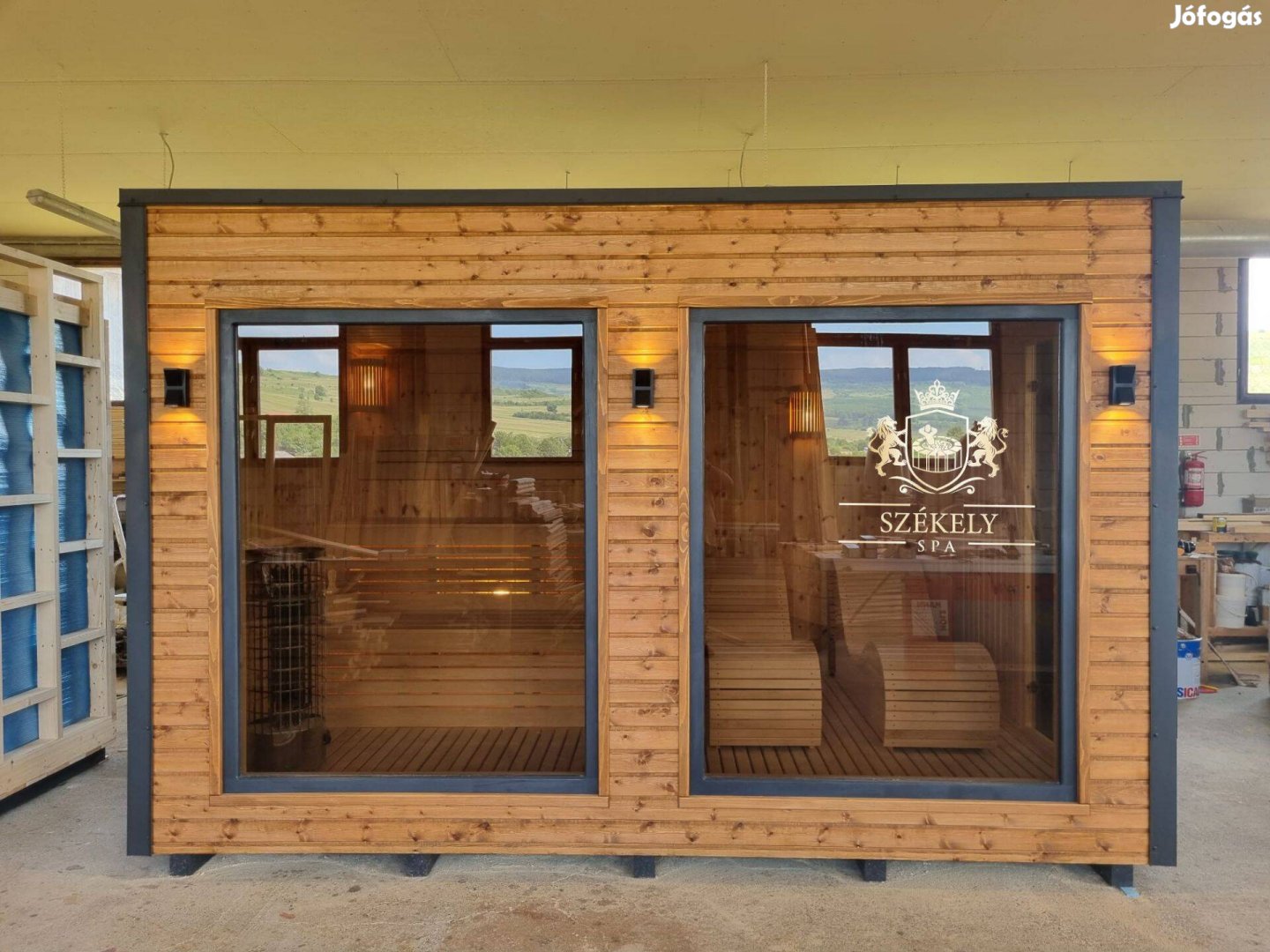 Prémium Szigetelt Kétterű Kültéri Szauna 400 X 240 Cm