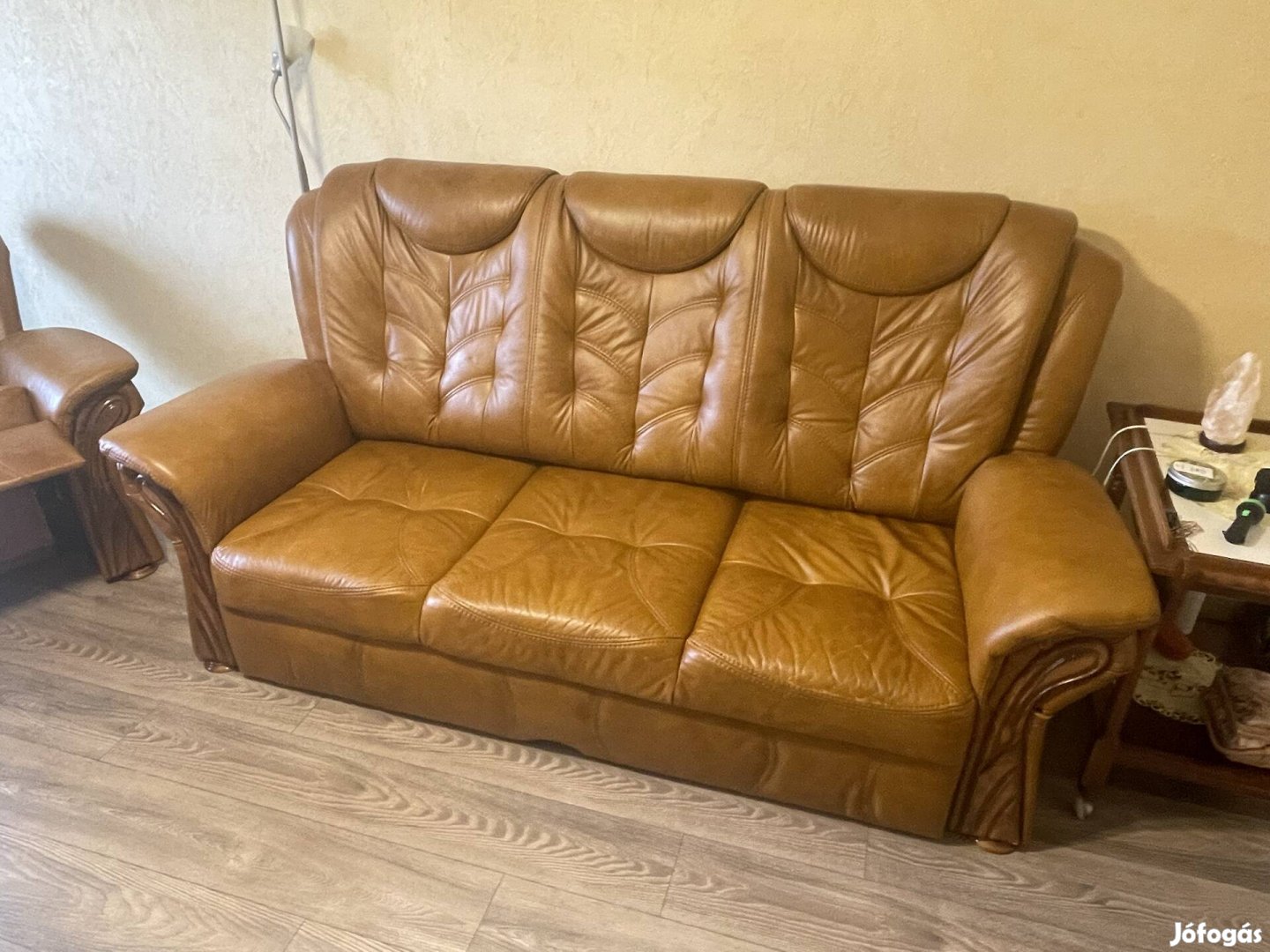 Prémium bőr ülőgarnitúra eladó - ággyá nyitható kanapé 2