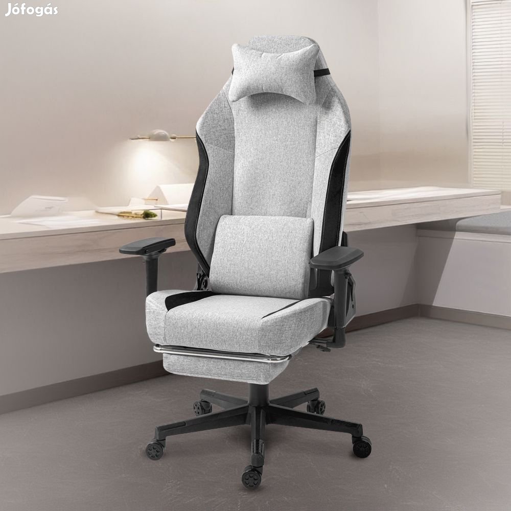 Prémium ergonomikus iroda szék, forgószék, gamer szék lábtartóval,