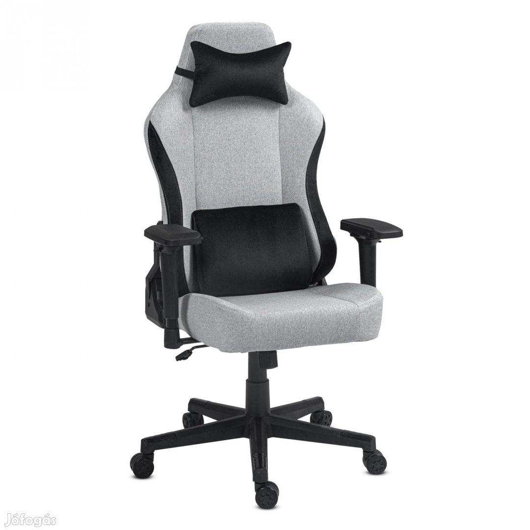 Prémium ergonomikus irodai szék, forgószék, gamer szék szürke-fekete