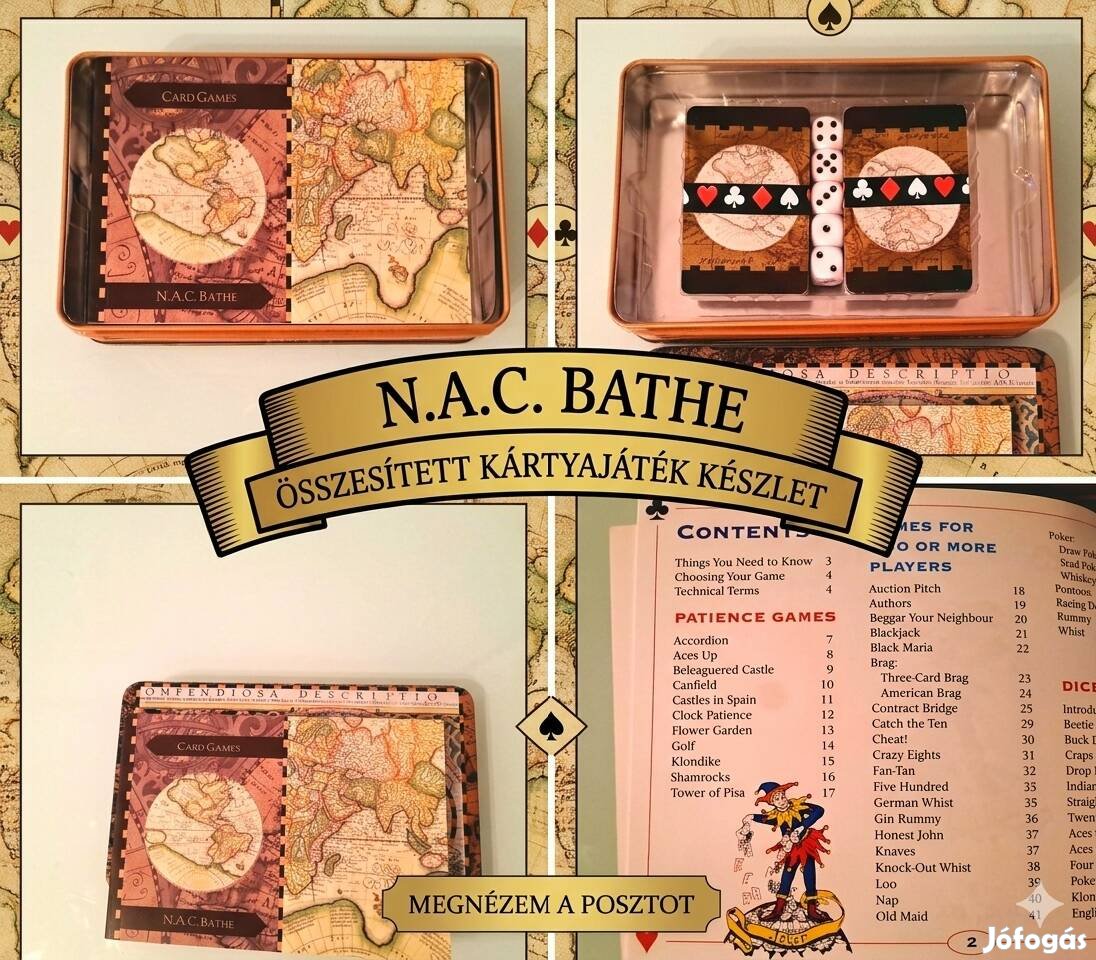 Prémium kártyajáték szett - N.A.C. BatheOmpendiosa, Új!