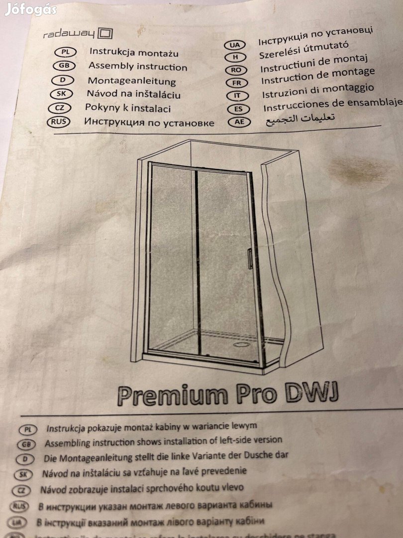 Prémium minőségű, új Radaway zuhanyajtó eladó