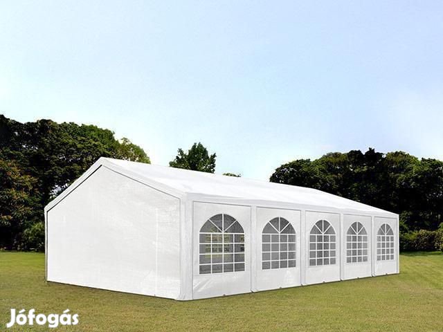 Premium rendezvénysátor parti sátor 5x12 m, ponyva PE fehér (60m2)