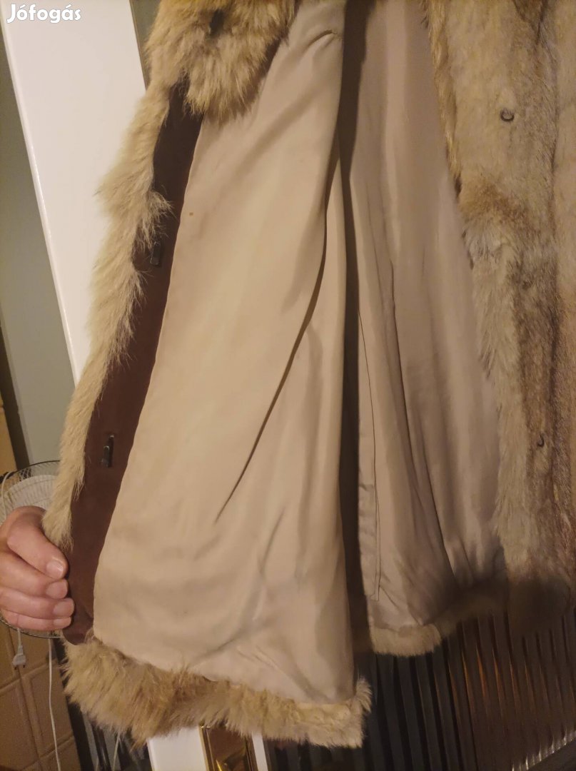 Préri farkas szőrme kabát eladó