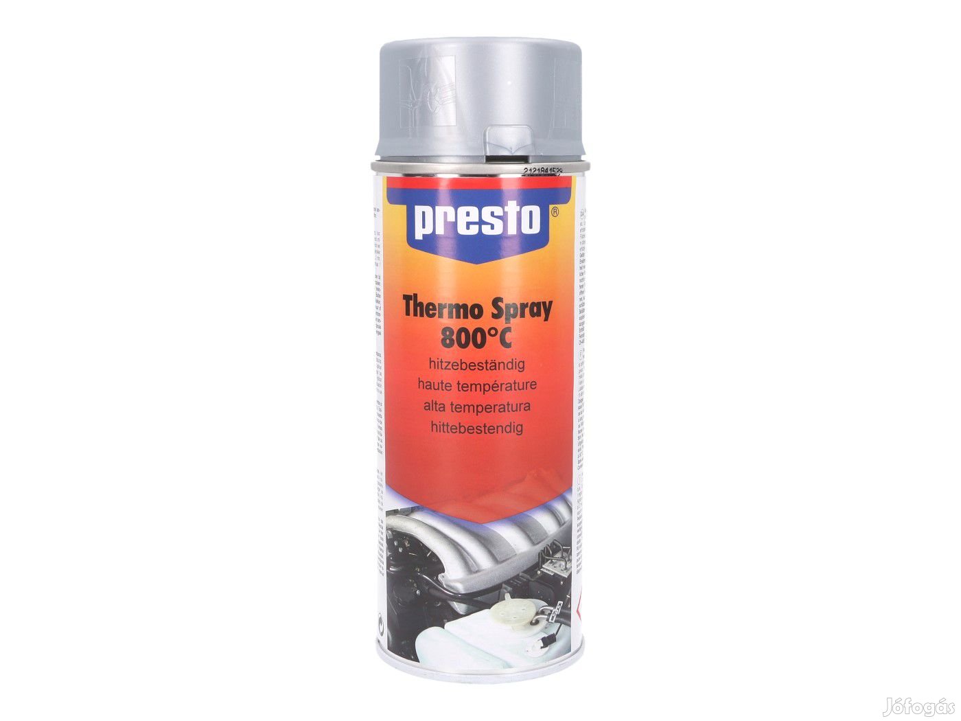 Presto 600°C-ig hőálló ezüst metál festék spray - 400ml