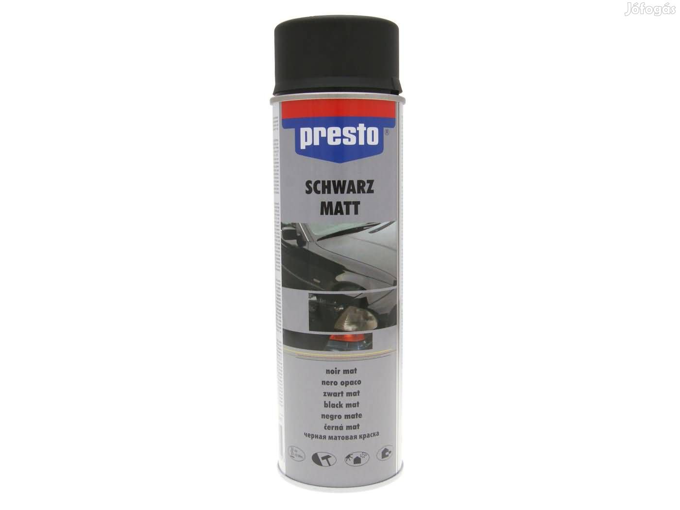 Presto matt fekete festék spray - 500ml