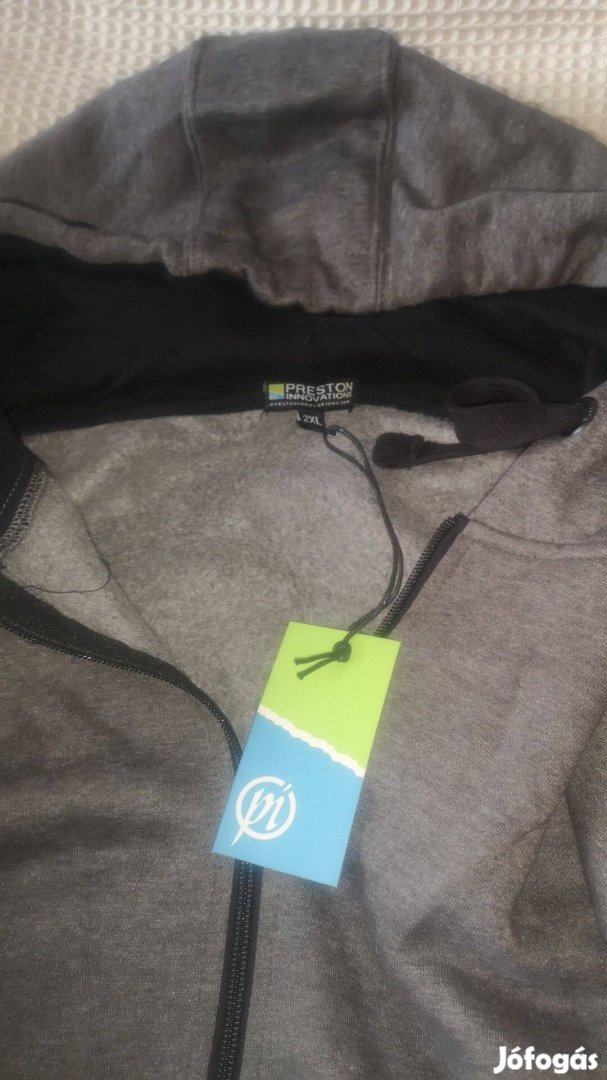 Preston Innovations szürke kapucnis pulóver pulcsi XXL 2xl Új Hoodie