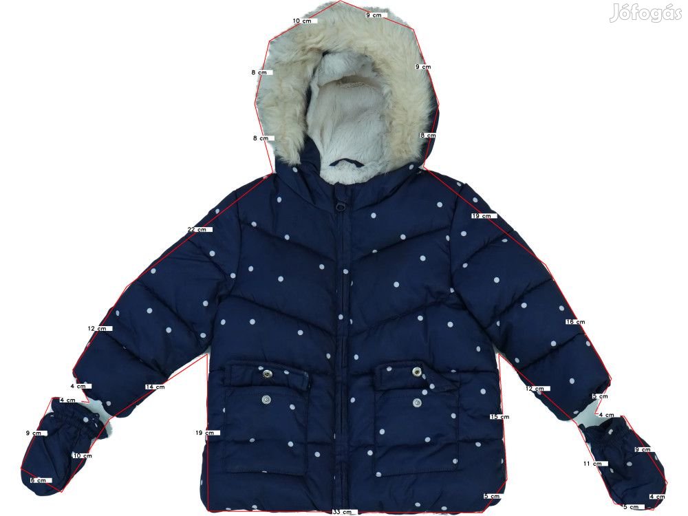 Primark Használt (használtabb) Lány Télikabát (Méret: 86)