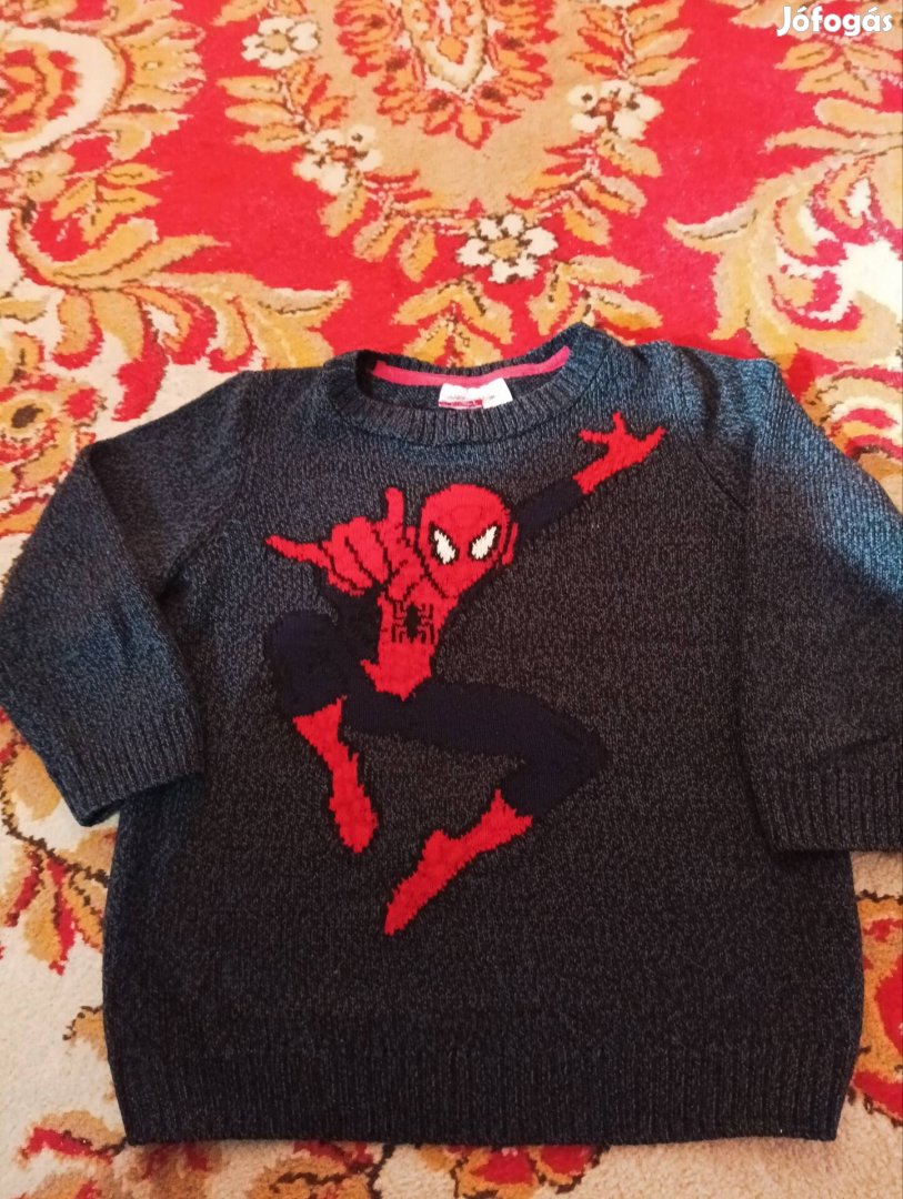 Primark Spiderman Pókember mintás 116 os vékony kötött pulóver 