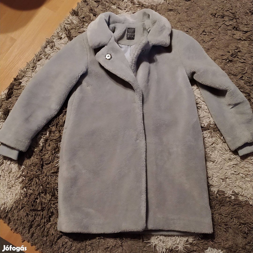 Primark puha meleg szürke női téli kabát 36
