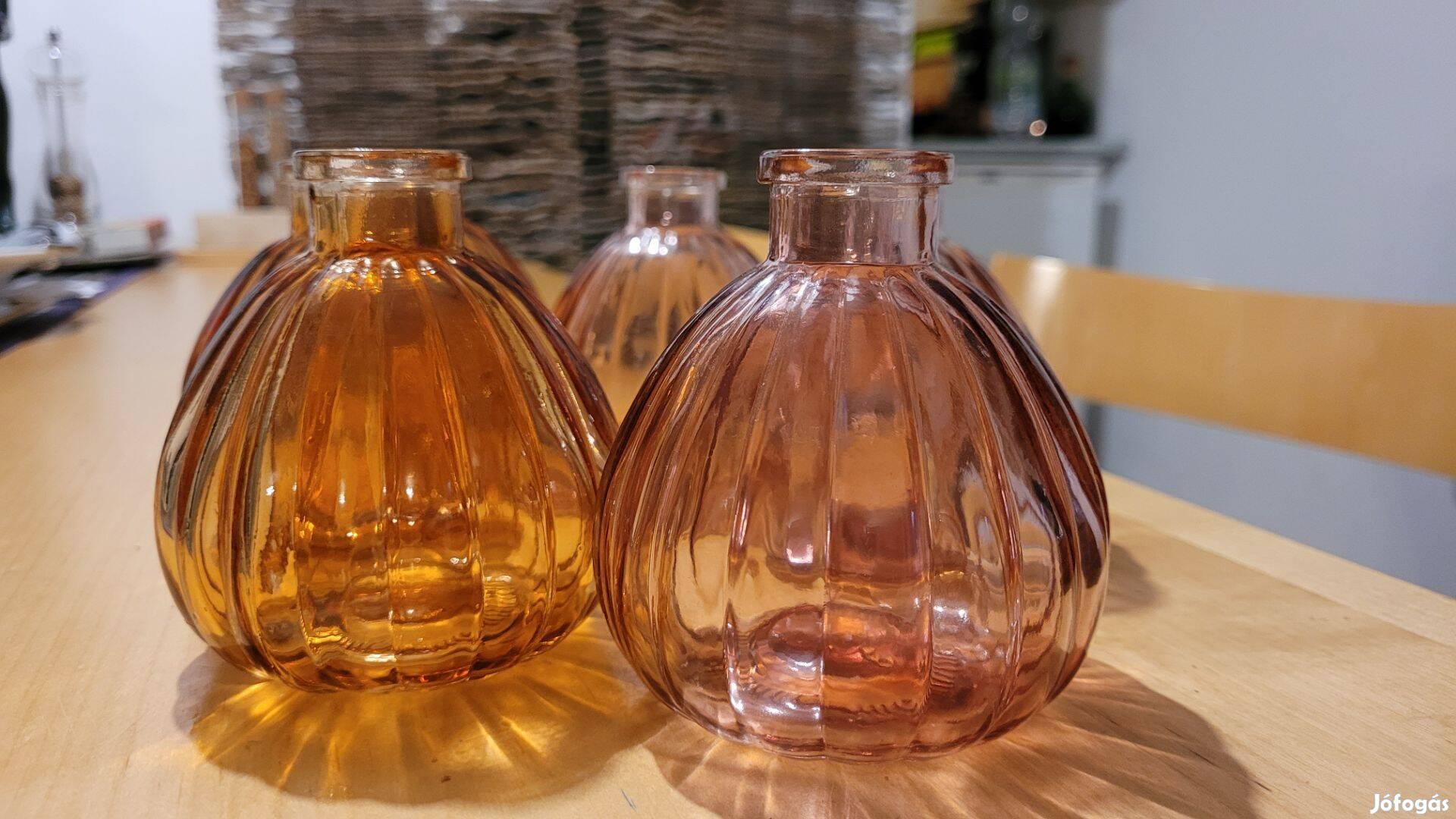 Primark rózsaszínes és narancsszínű üveg vázák 16 db/ darabonként is