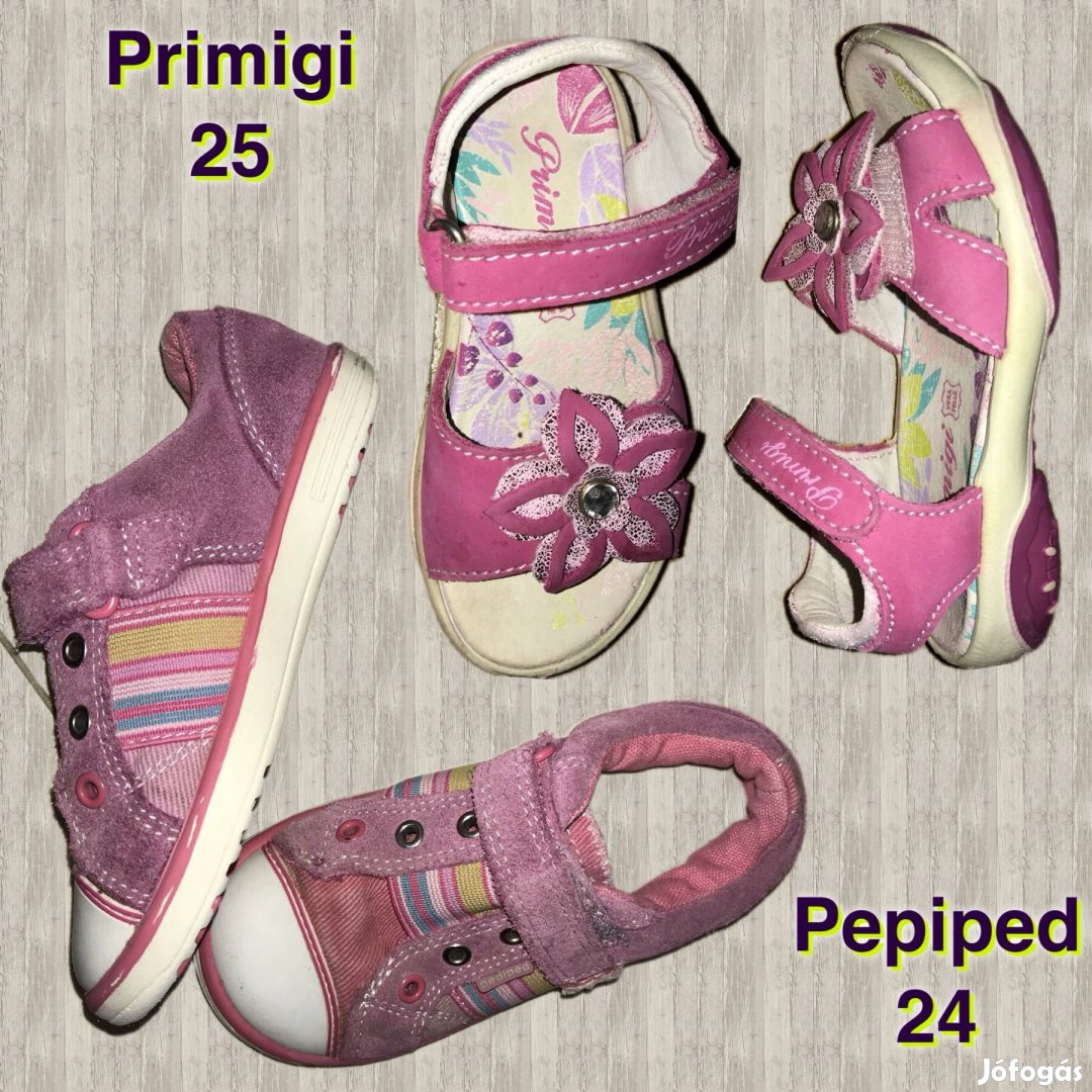 Primigi szandál 25 + Pepiped Flexiform cipő 24 (bth. 15,5 cm)