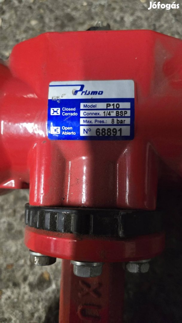 Prismo P10 pillangószelep 8BAR 1/4" BSP