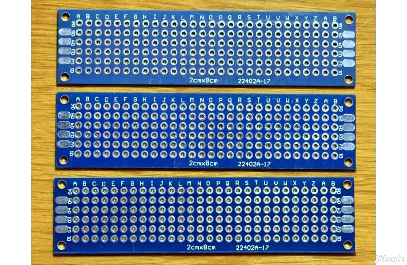 Próbapanel kétoldalas 2x8 cm NYÁK próba panel nyomtatott áramköri lap