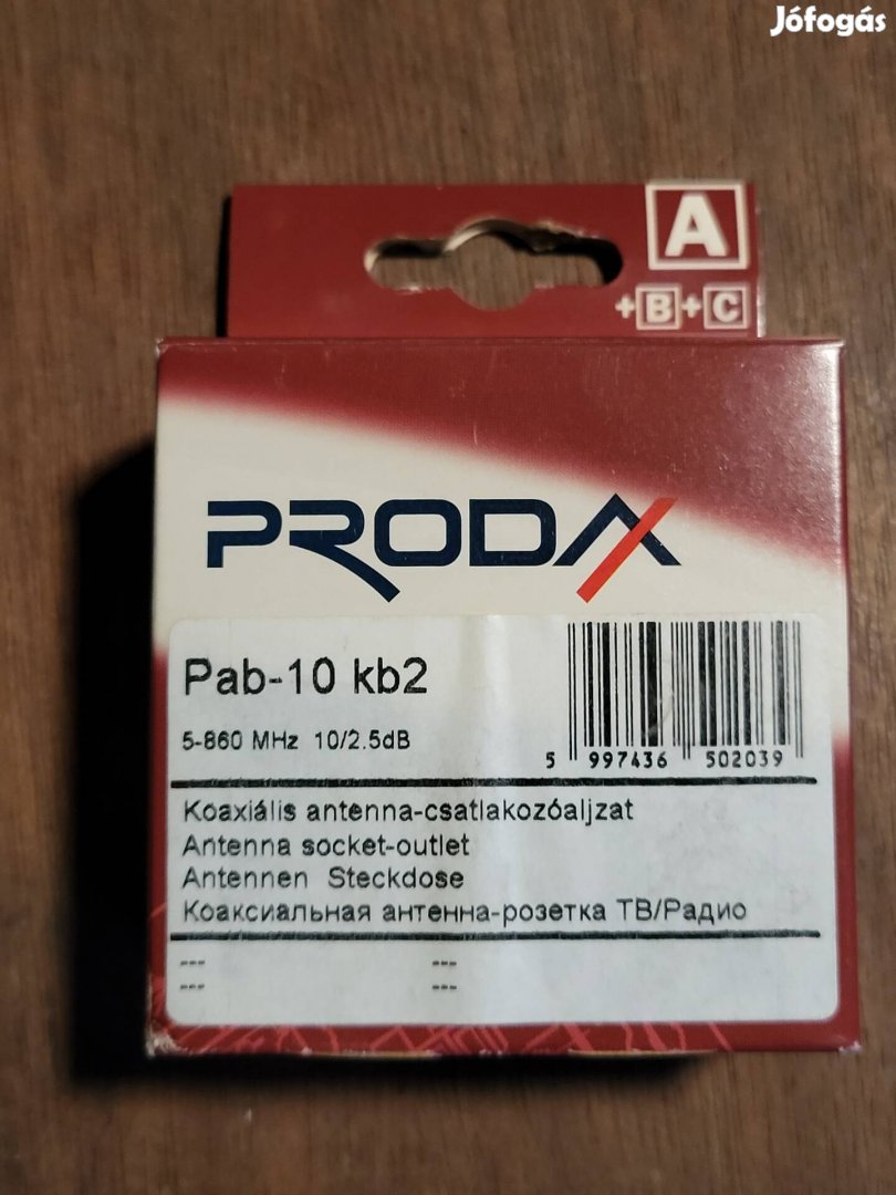 Prodax Pab-10kb2 koaxiális antenna csat. aljat