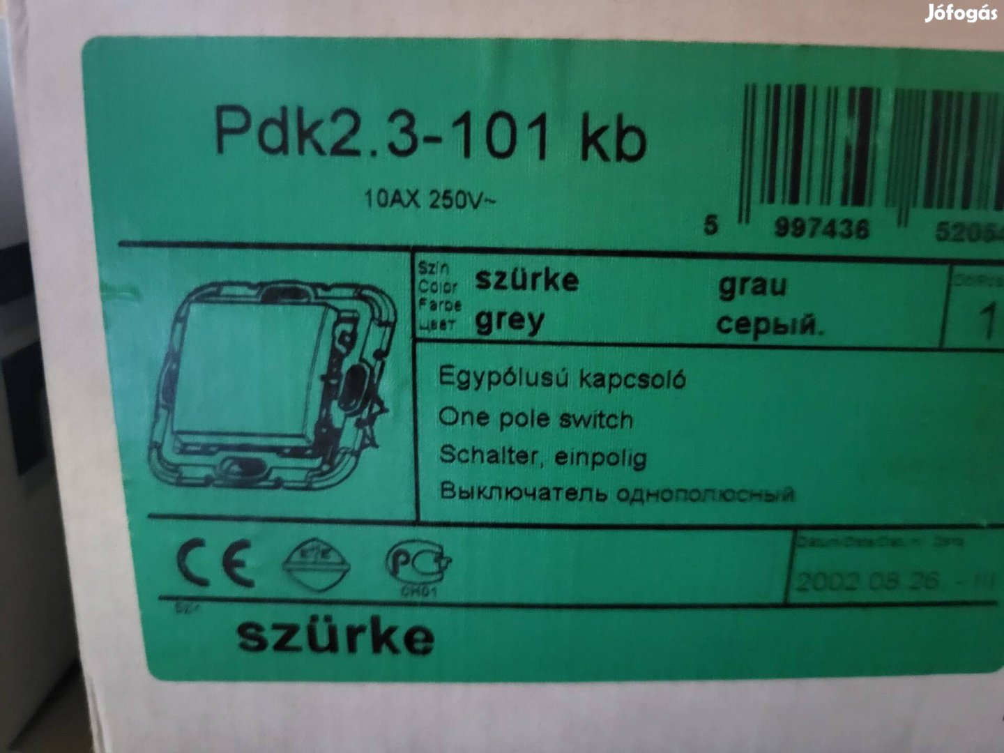 Prodax Pdk 2.3-101 kb és Pdk 2.3- 102 kb villanykapcsolók eladók.