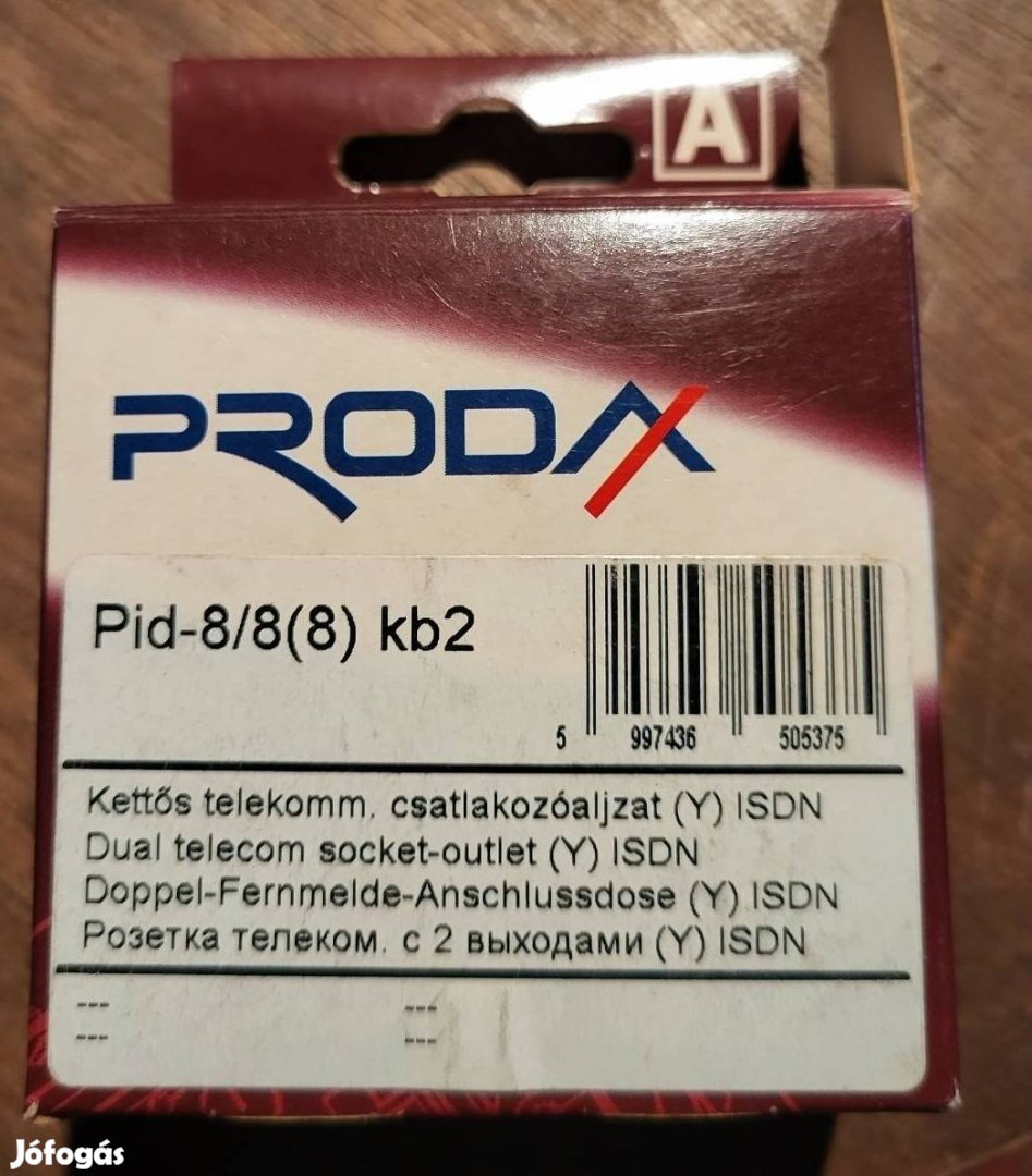 Prodax Pid 8/8 (8) Kettős Telekom. csat.aljzat