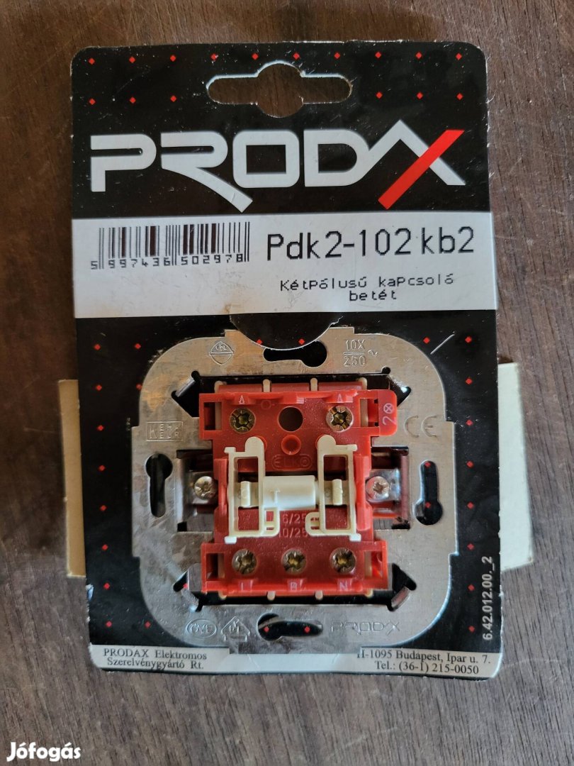 Prodax clasaic vagy Arcus  kapcsolóbetét PDK-2 102 kb2 - es 