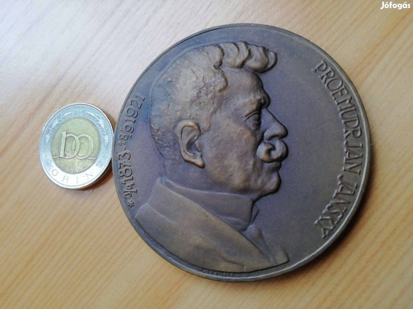 Prof.Mudrjan Jansky 1873-1921 Vöröskeresztes bronz érem