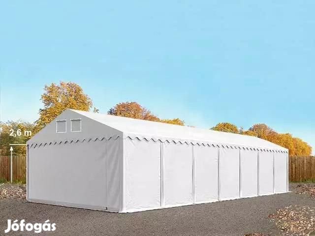 Professzionális extra erős raktársátor 5x14 m, ponyva PVC fehér