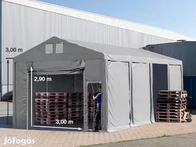 Professzionális ipari sátor 5x8 m raktársátor 3,00m