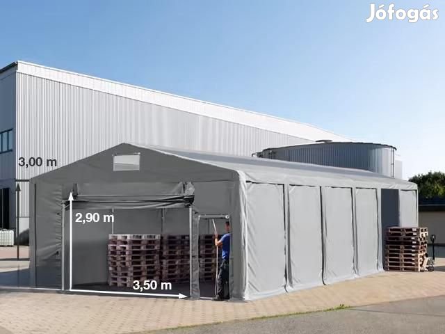 Professzionális raktársátor 8x12m oldalmagasság 3,00m