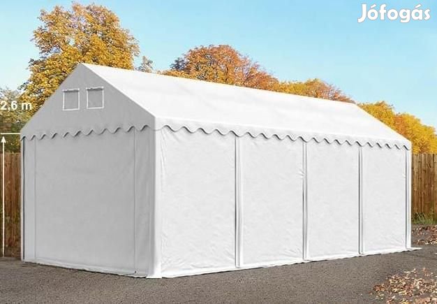 Professzionális raktársátor, tároló sátor 3x8m ponyva PVC fehér&#8230;