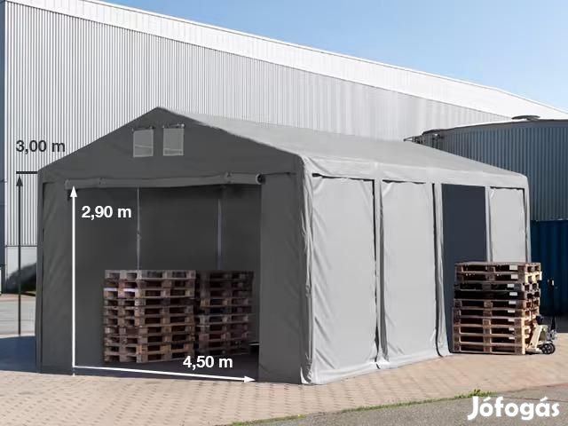 Professzionális raktársátor ipari sátor 6x8 m oldalmagasság