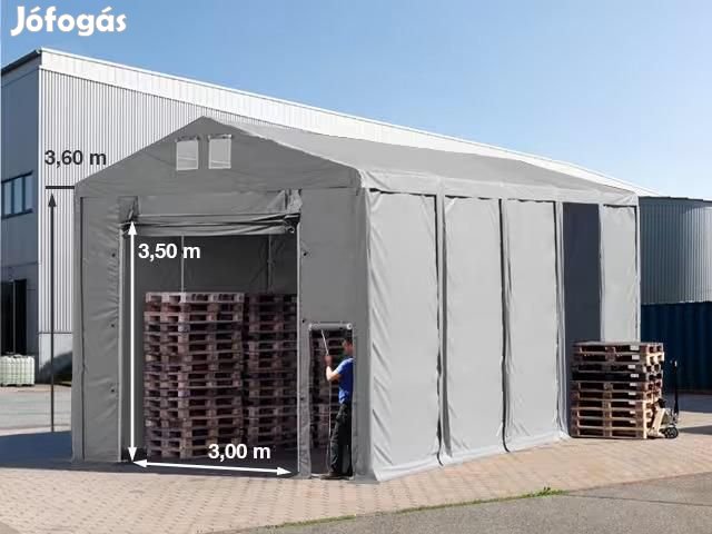 Professzionális raktársátor tárolósátor 5x10 m oldalmagasság