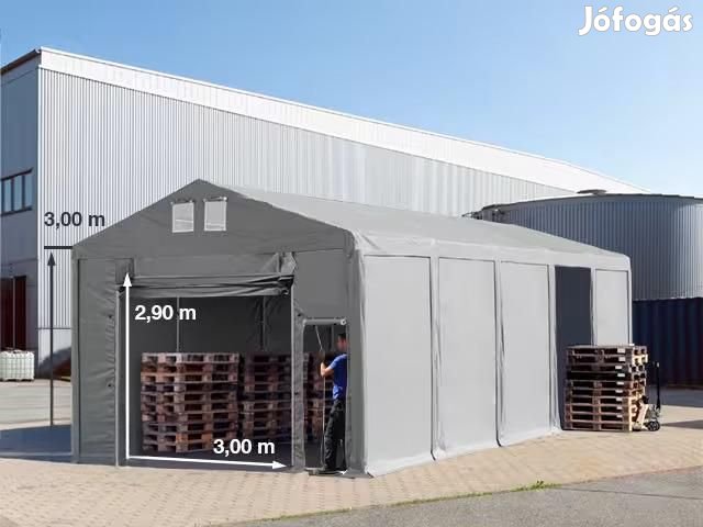Professzionális raktársátor tárolósátor 5x10 m oldalmagasság