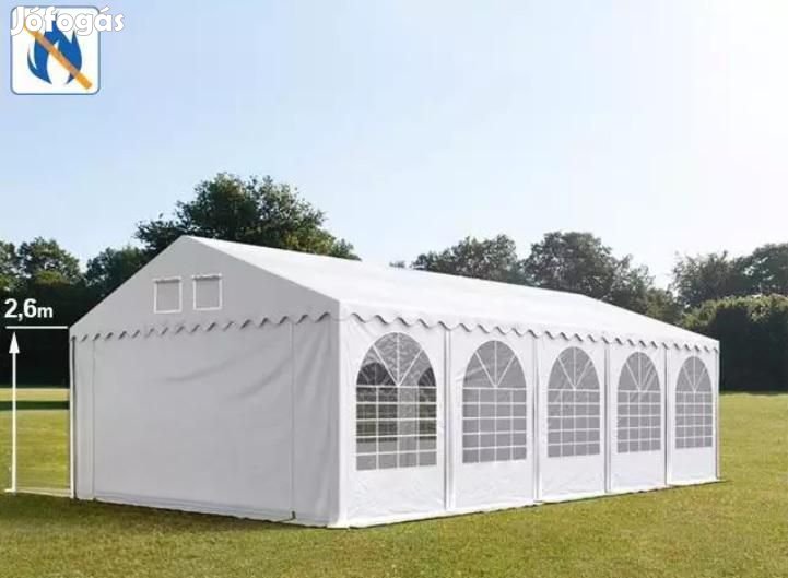 Professzionális rendezvénysátor 6x10m ponyva lángálló PVC